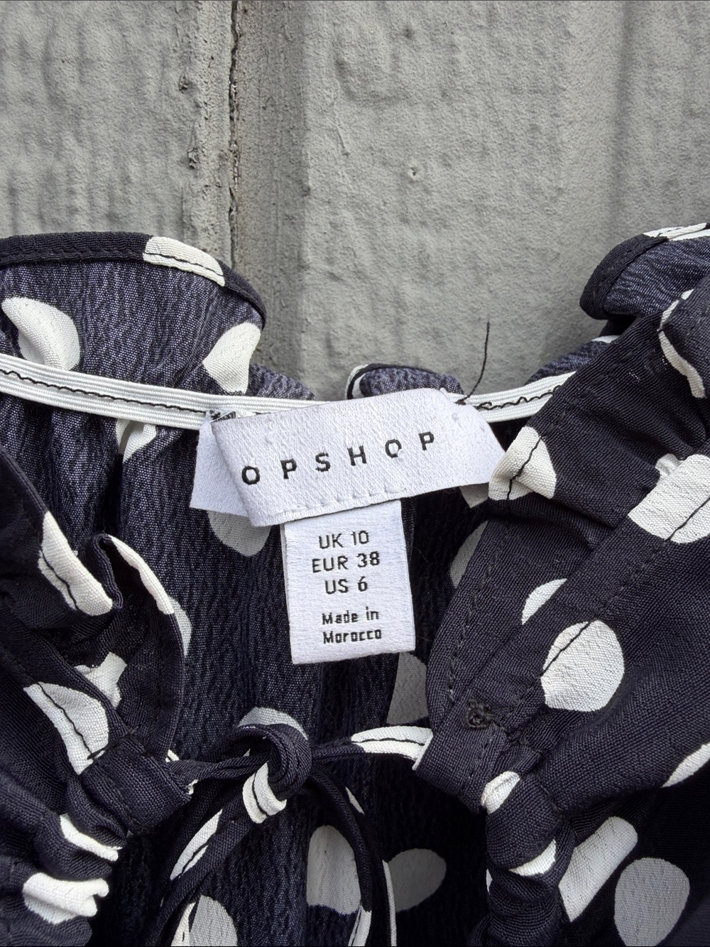 Topshop Polka Dot Midi Dress - Black & White Size: 6 - Picture 3 of 11